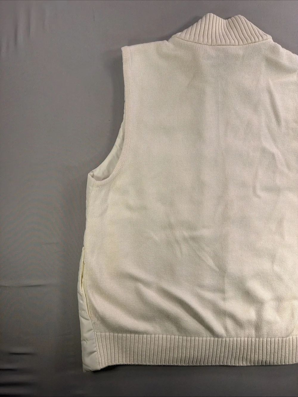 Michael Kors Cream Ribbed-Knit Zip Jacket